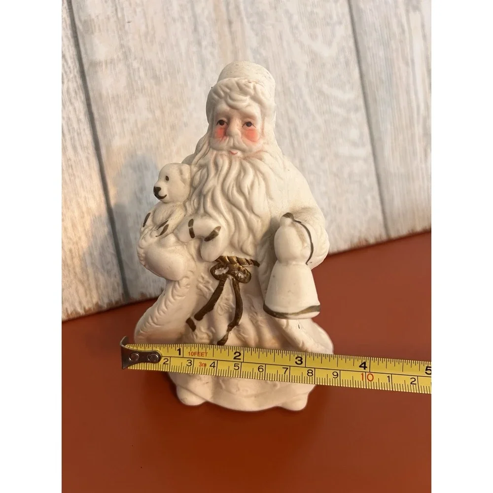 Vintage K's Collection Santa Figurine Porcelain with Gold Accents 6.75